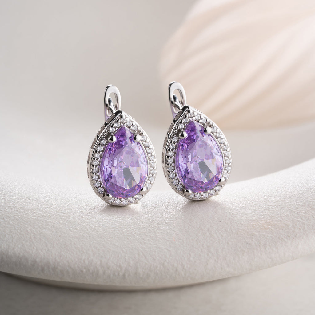 AMETHYSTSTEIN  OHRRINGE | 925 SILBER
