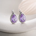 AMETHYSTSTEIN  OHRRINGE | 925 SILBER
