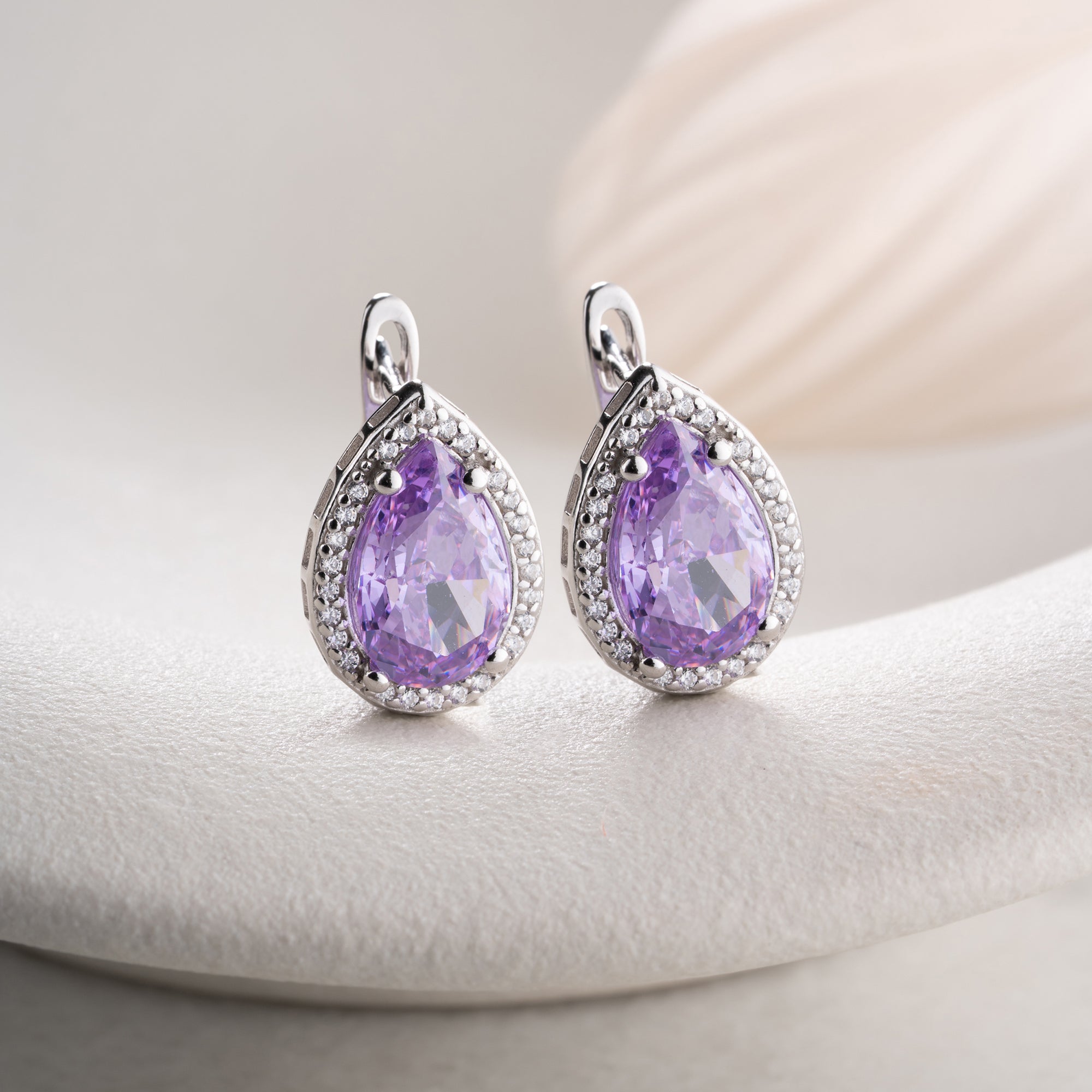 AMETHYSTSTEIN  OHRRINGE | 925 SILBER