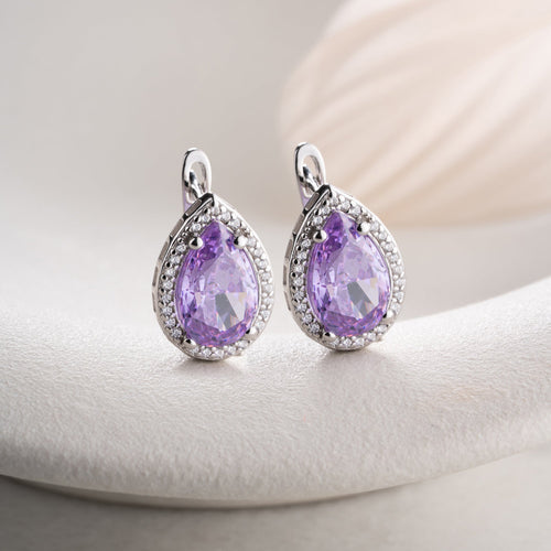AMETHYSTSTEIN  OHRRINGE | 925 SILBER