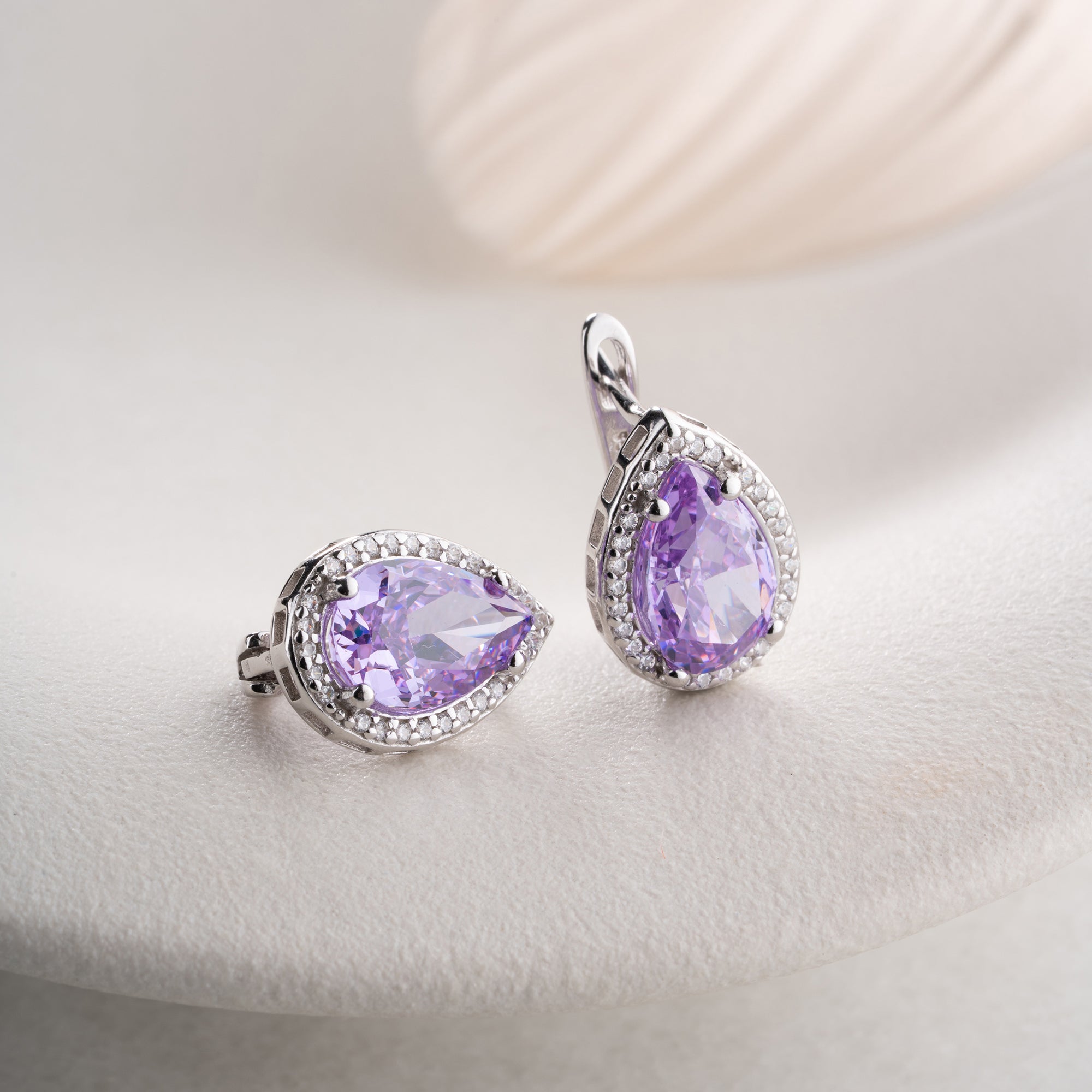 AMETHYSTSTEIN  OHRRINGE | 925 SILBER