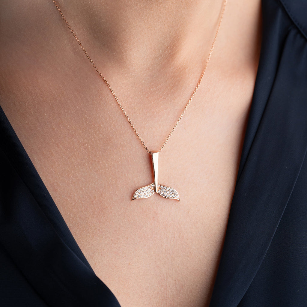 DOLPHIN AVA HALSKETTE aus 925 Silber - Eleganter Halskette - AURIME