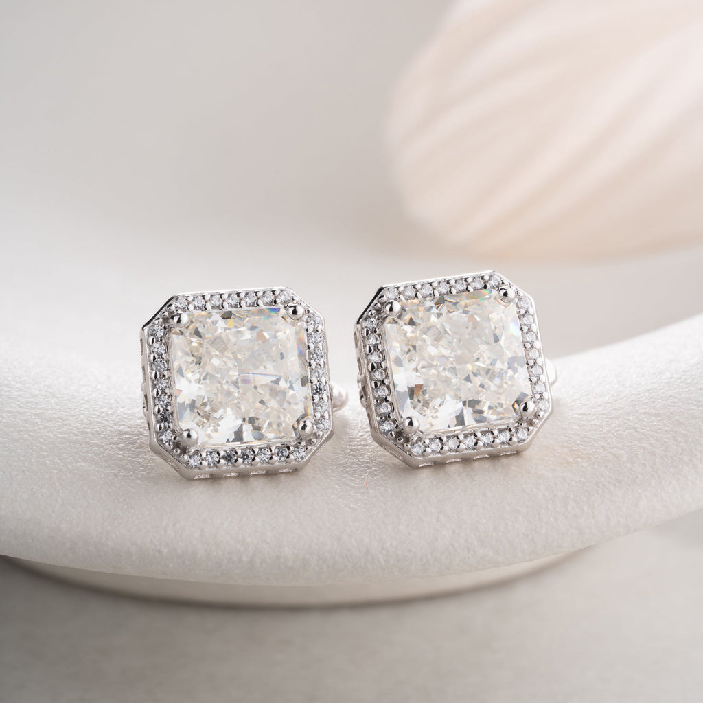 DIAMANTSTEIN  OHRRINGE | 925 SILBER
