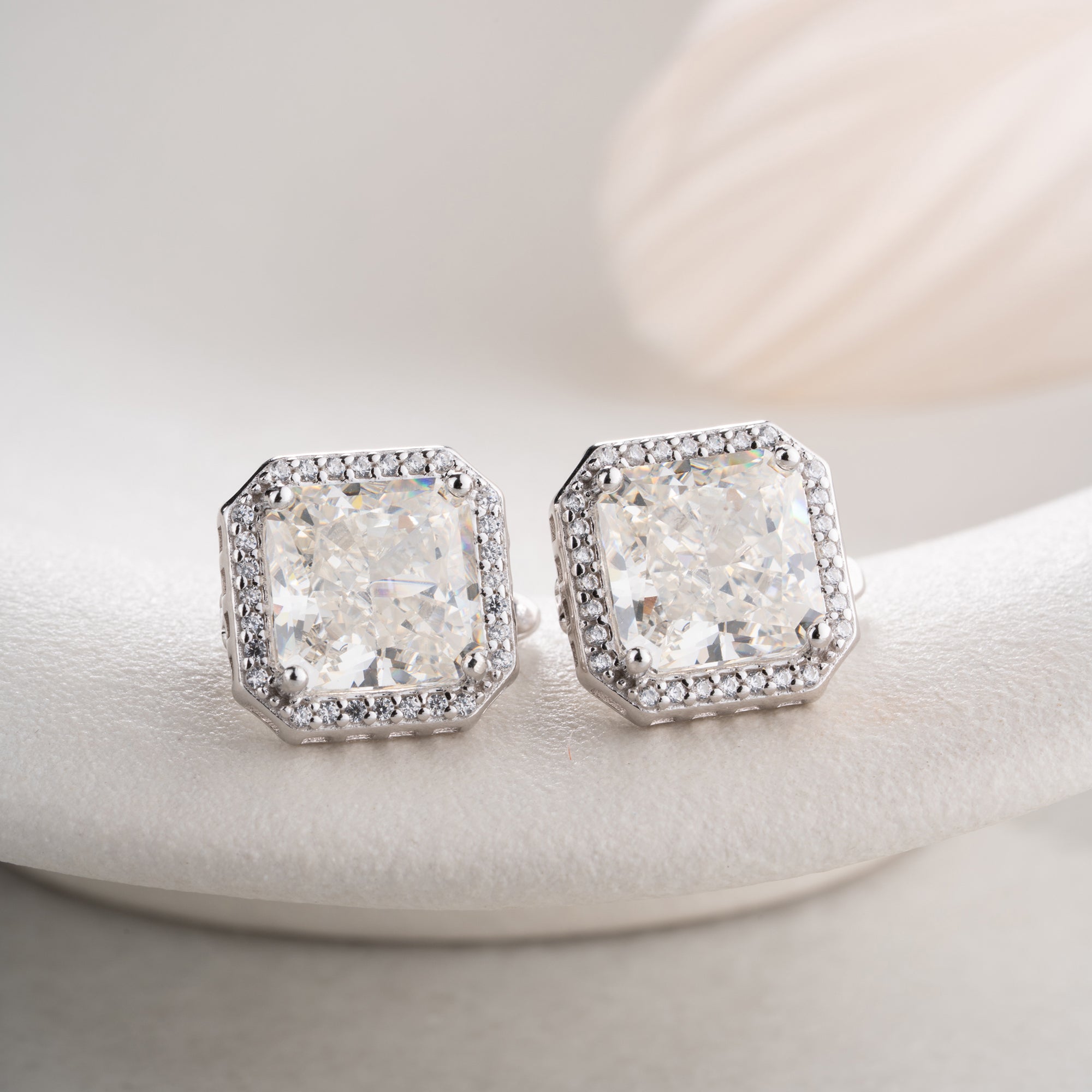 DIAMANTSTEIN  OHRRINGE | 925 SILBER