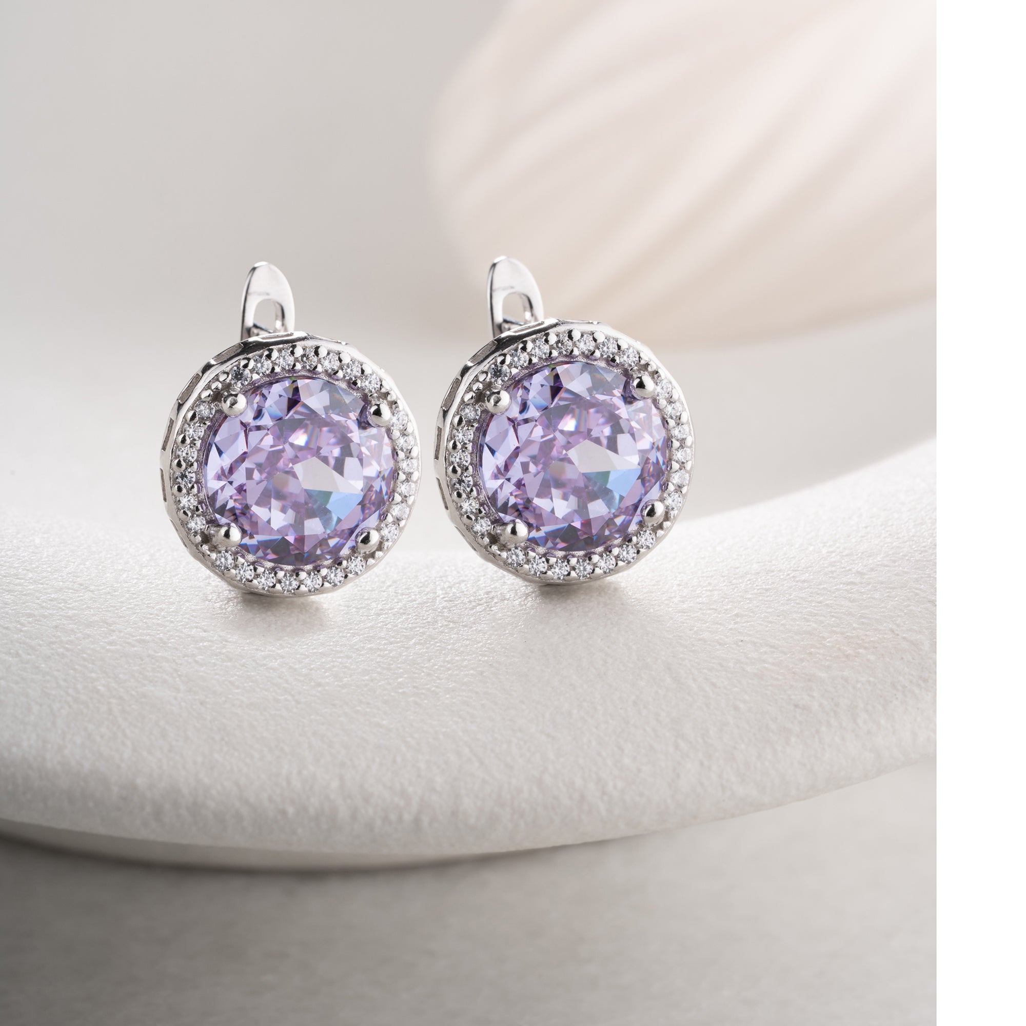 AMETHYSTSTEIN OHRRINGE | 925 SILBER