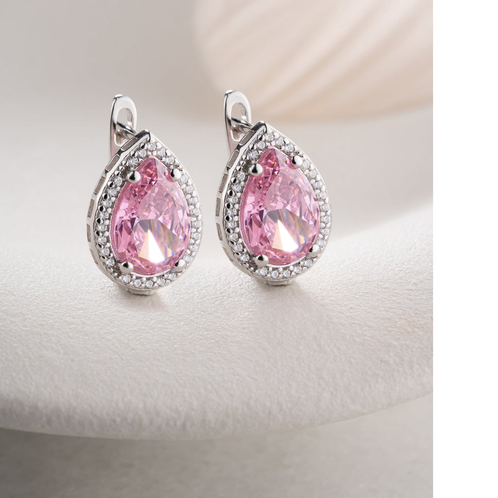 ROSA DROPSTEIN OHRRINGE | 925 SILBER