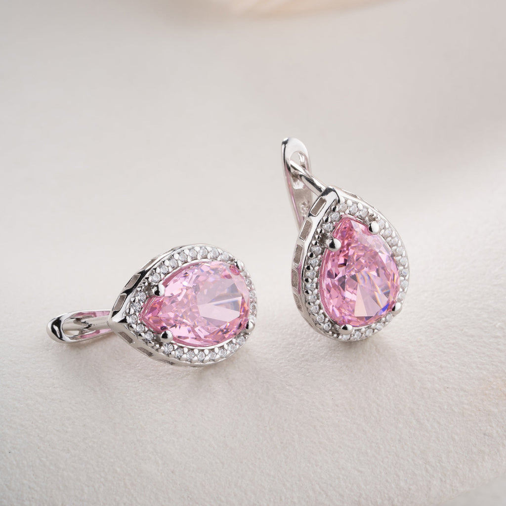 ROSA DROPSTEIN OHRRINGE | 925 SILBER