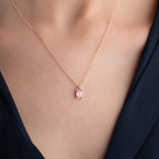ROSA BAGUETTE HALSKETTE aus 925 Silber - Eleganter Halskette - AURIME