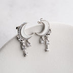 HALBMOND  OHRRINGE | 925 SILBER