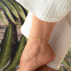 FIRA WHITE FUSSKETTE aus 925 Silber - Eleganter Halskette - AURIME