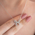 BOGEN HALSKETTE aus 925 Silber - Eleganter Halskette - AURIME