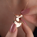 HERZ GRAVUR HALSKETTE aus 925 Silber - Eleganter Halskette - AURIME