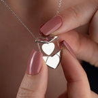 HERZ GRAVUR HALSKETTE aus 925 Silber - Eleganter Halskette - AURIME