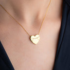 HERZ GRAVUR HALSKETTE aus 925 Silber - Eleganter Halskette - AURIME