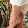 Silberne Fußkette von Aurime, ELOR FUSSKETTE aus 925 Silber, detailreiche Kettenverzierung, elegante Fußschmuck