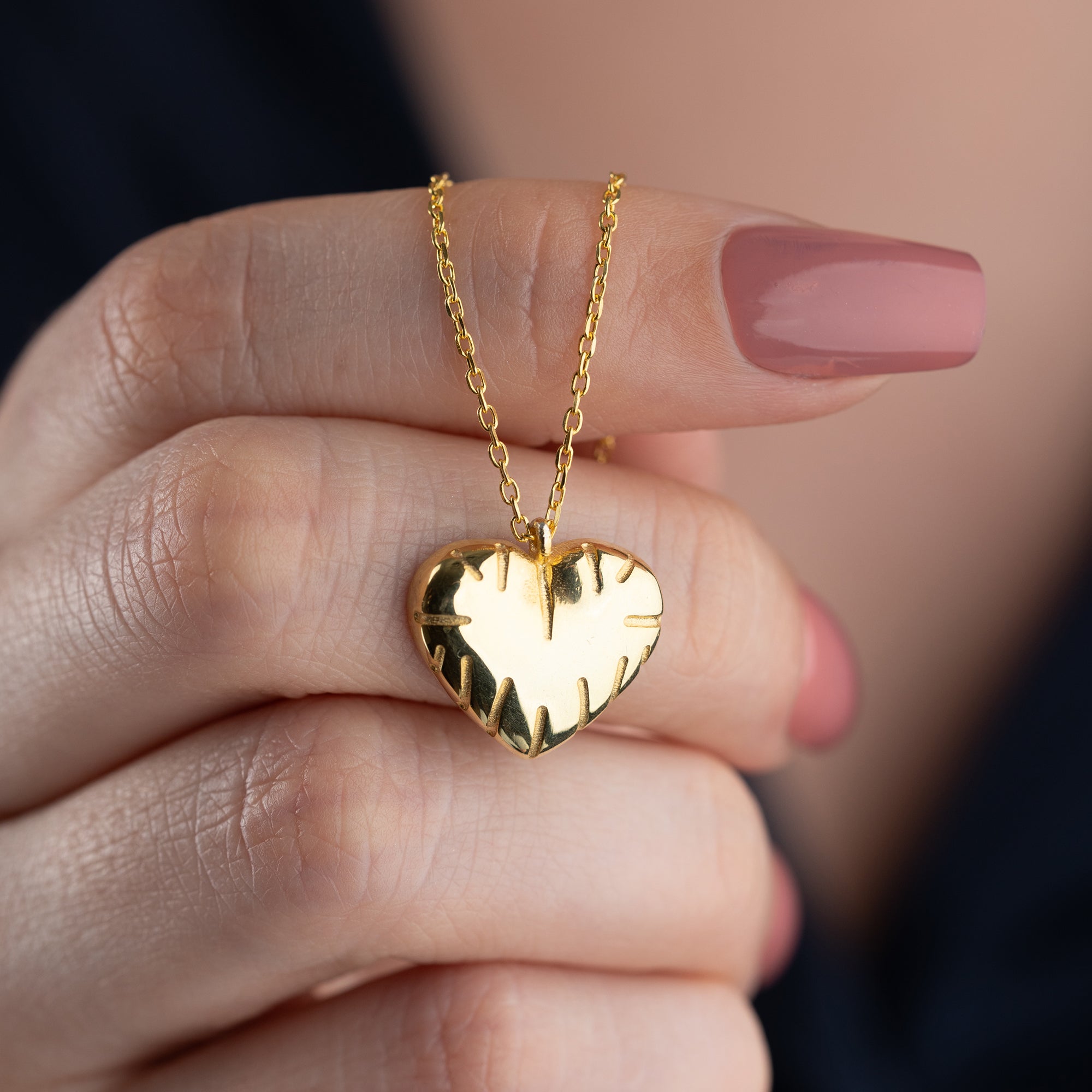 BOMB HERZ HALSKETTE aus 925 Silber - Eleganter Halskette - AURIME