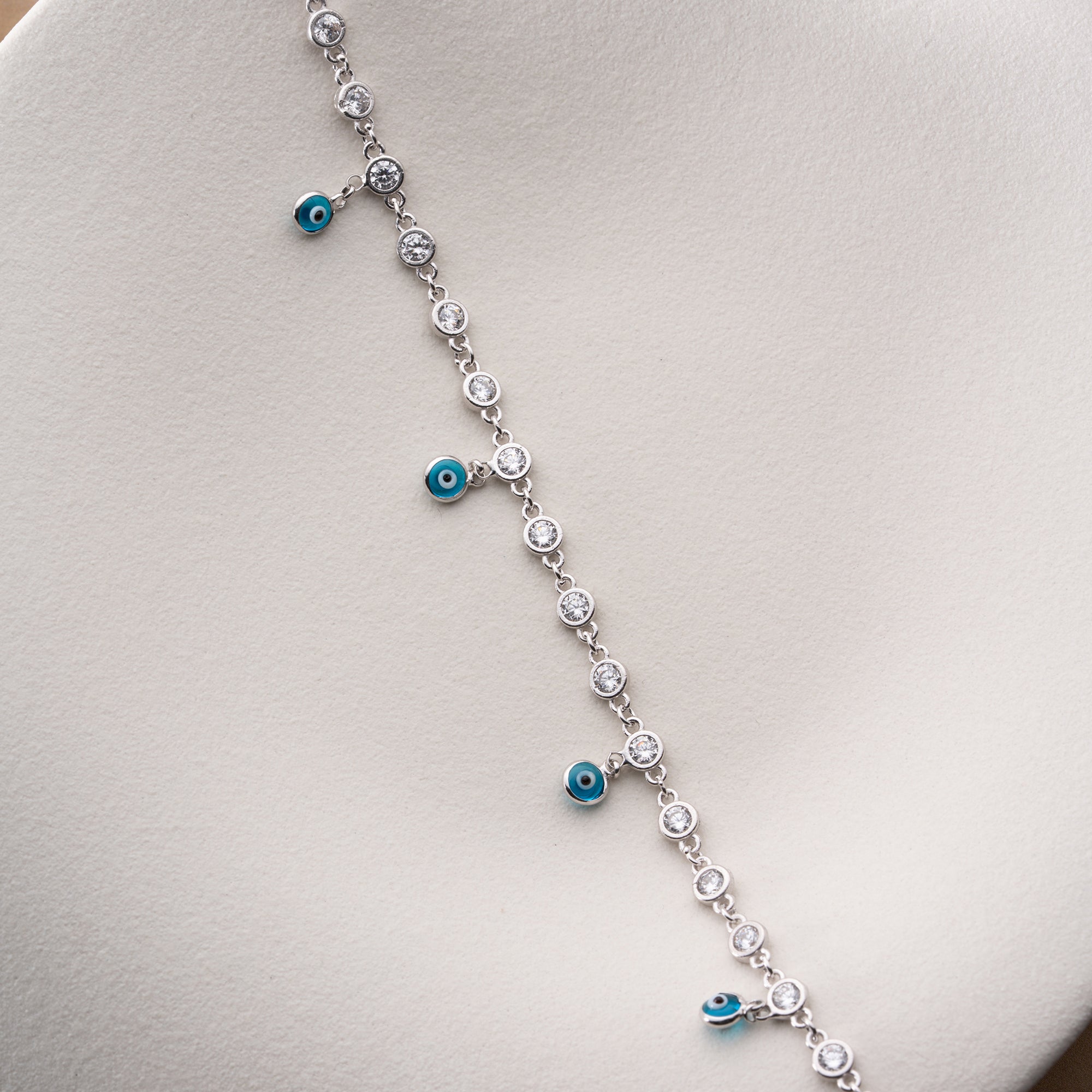 NAZAR STONE FUSSKETTE | 925 SILBER