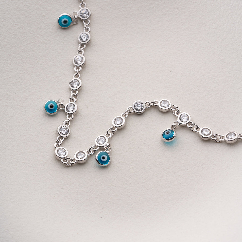 NAZAR STONE FUSSKETTE | 925 SILBER