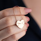 HERZ GRAVUR HALSKETTE aus 925 Silber - Eleganter Halskette - AURIME