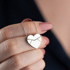 HERZ GRAVUR HALSKETTE aus 925 Silber - Eleganter Halskette - AURIME