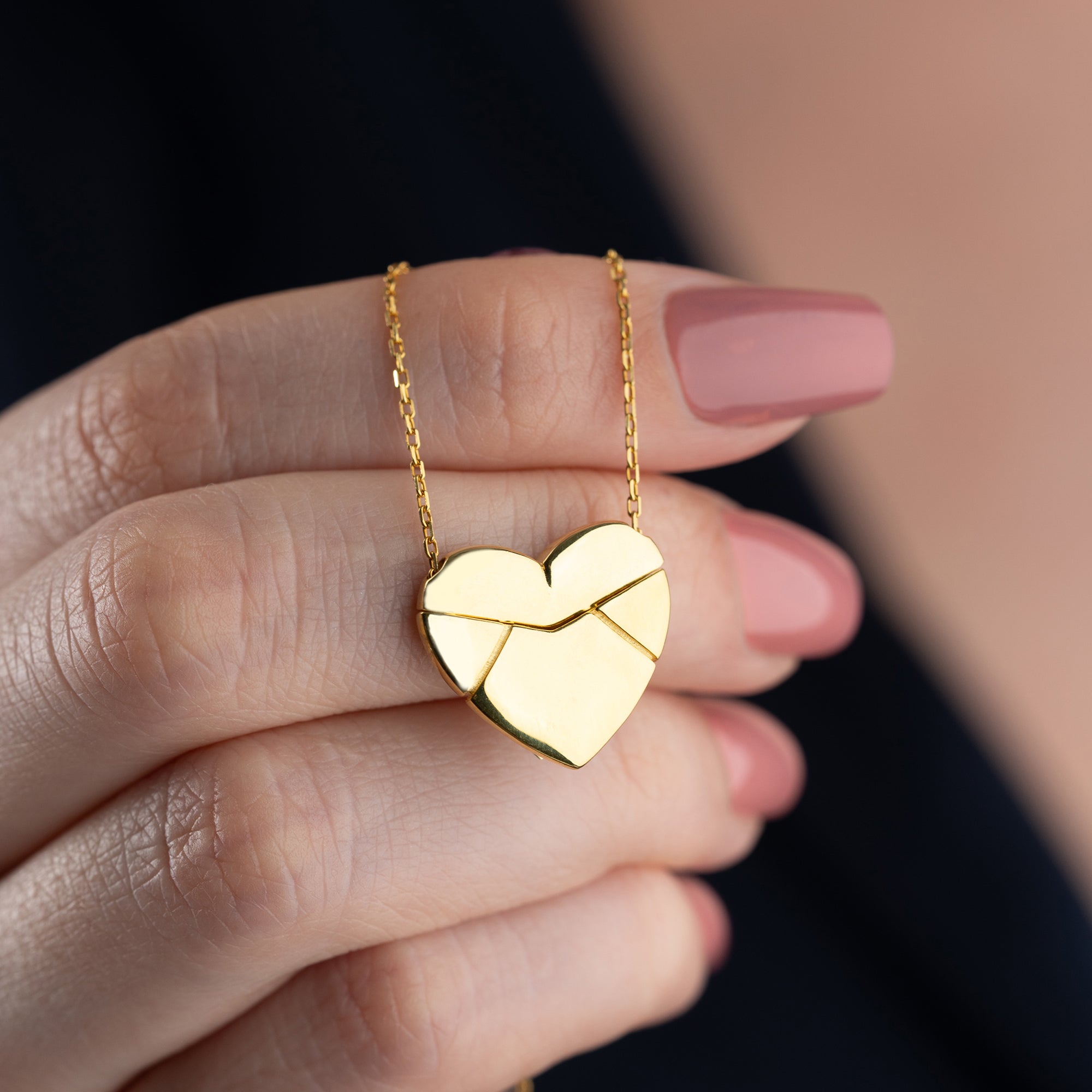 HERZ GRAVUR HALSKETTE | 925 SILBER