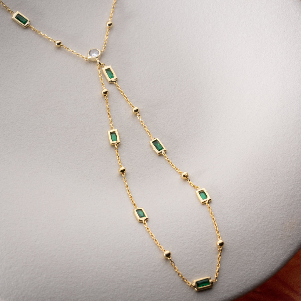 SMARAGD HANDKETTE | 925 SILBER