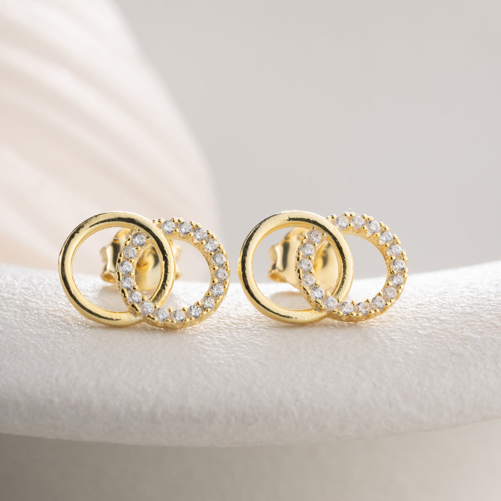 DOPPELRING OHRRINGE | 925 SILBER