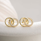 DOPPELRING OHRRINGE | 925 SILBER