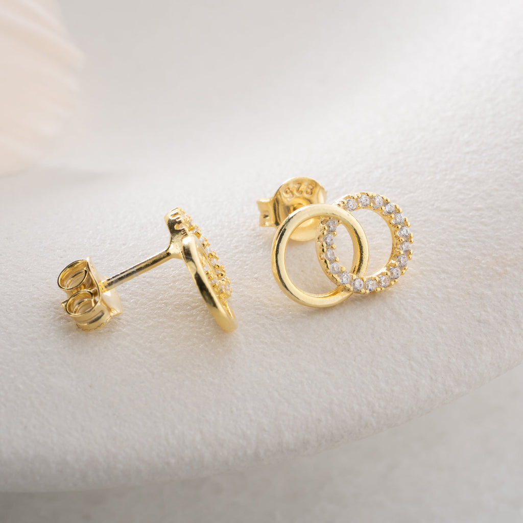 DOPPELRING OHRRINGE | 925 SILBER