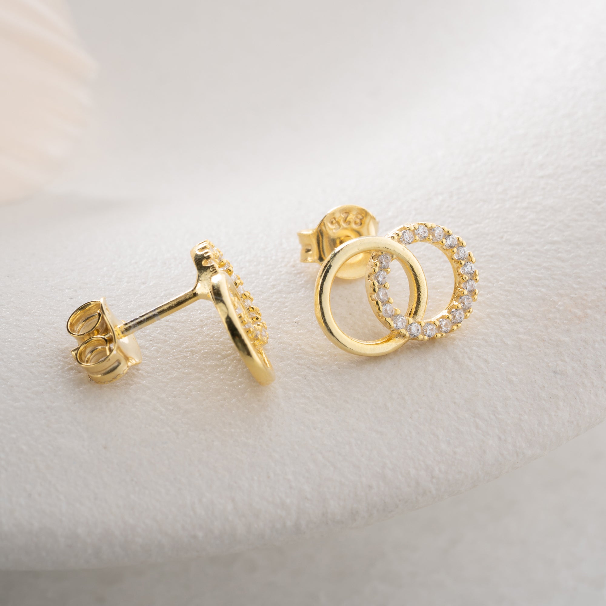 DOPPELRING OHRRINGE | 925 SILBER