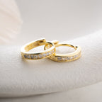 RING AUS ZIRKONSTEIN  OHRRINGE | 925 SILBER