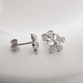 STEINIGE BLUME OHRRINGE | 925 SILBER