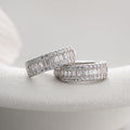 BAGUETTE HOOP OHRRINGE | 925 SILBER