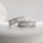 BAGUETTE HOOP OHRRINGE | 925 SILBER