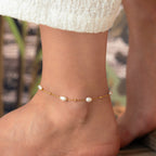 PEARL FUSSKETTE aus 925 Silber - Eleganter Halskette - AURIME