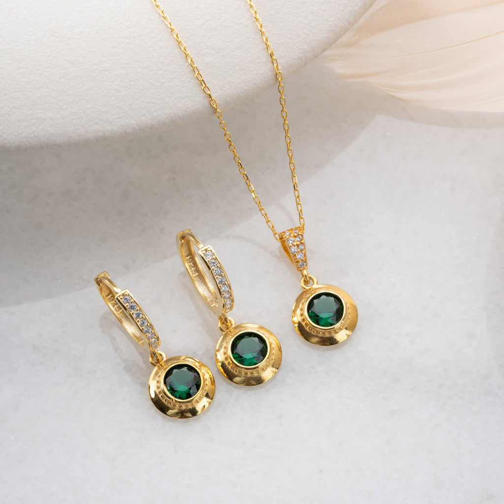 GRÜNER SMARAGD SET | 925 SILBER