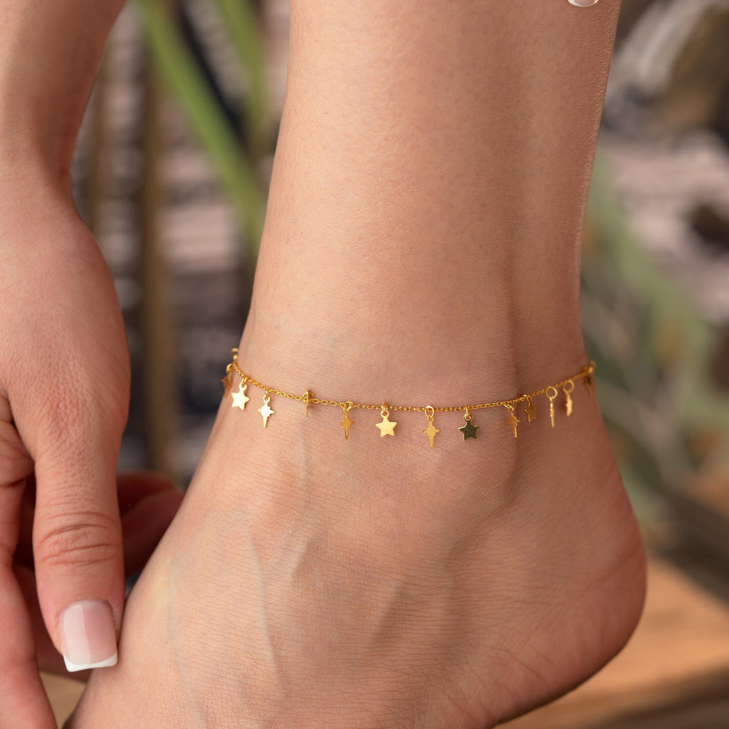 ELARIA FUSSKETTE aus 925 Silber - Eleganter Halskette - AURIME