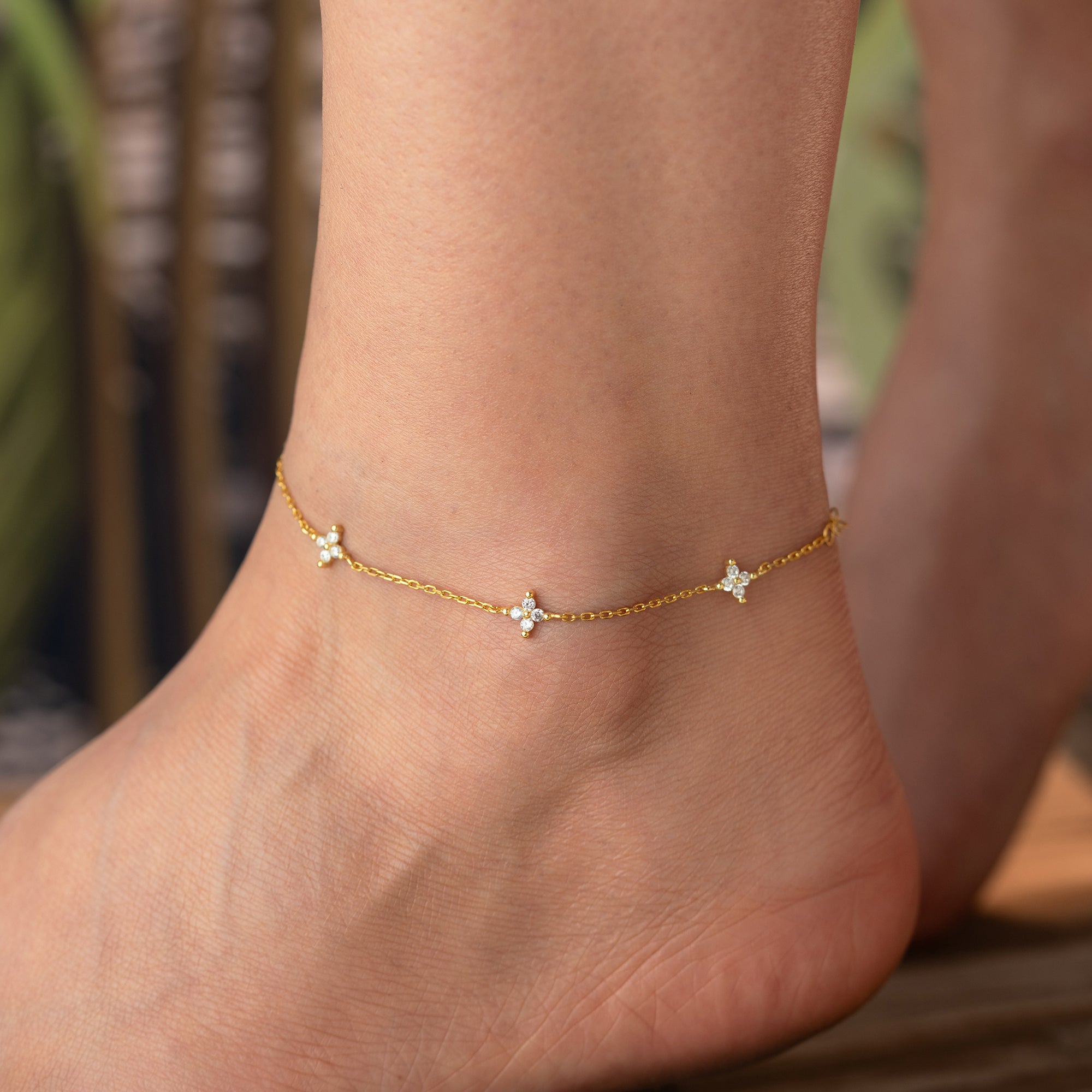 AURA FUSSKETTE aus 925 Silber - Eleganter Halskette - AURIME