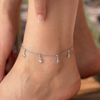 CELESTIA FUSSKETTE aus 925 Silber - Eleganter Halskette - AURIME