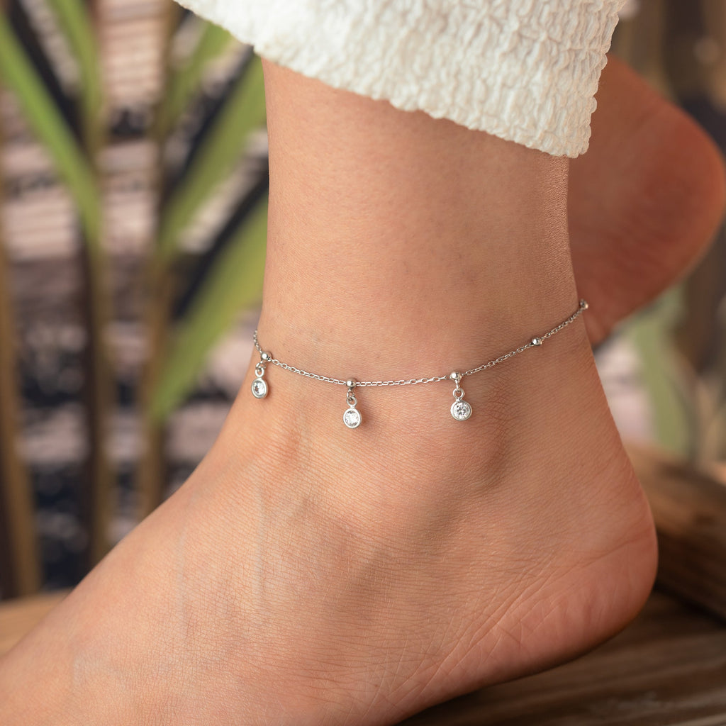 EDEN FUSSKETTE aus 925 Silber - Eleganter Halskette - AURIME