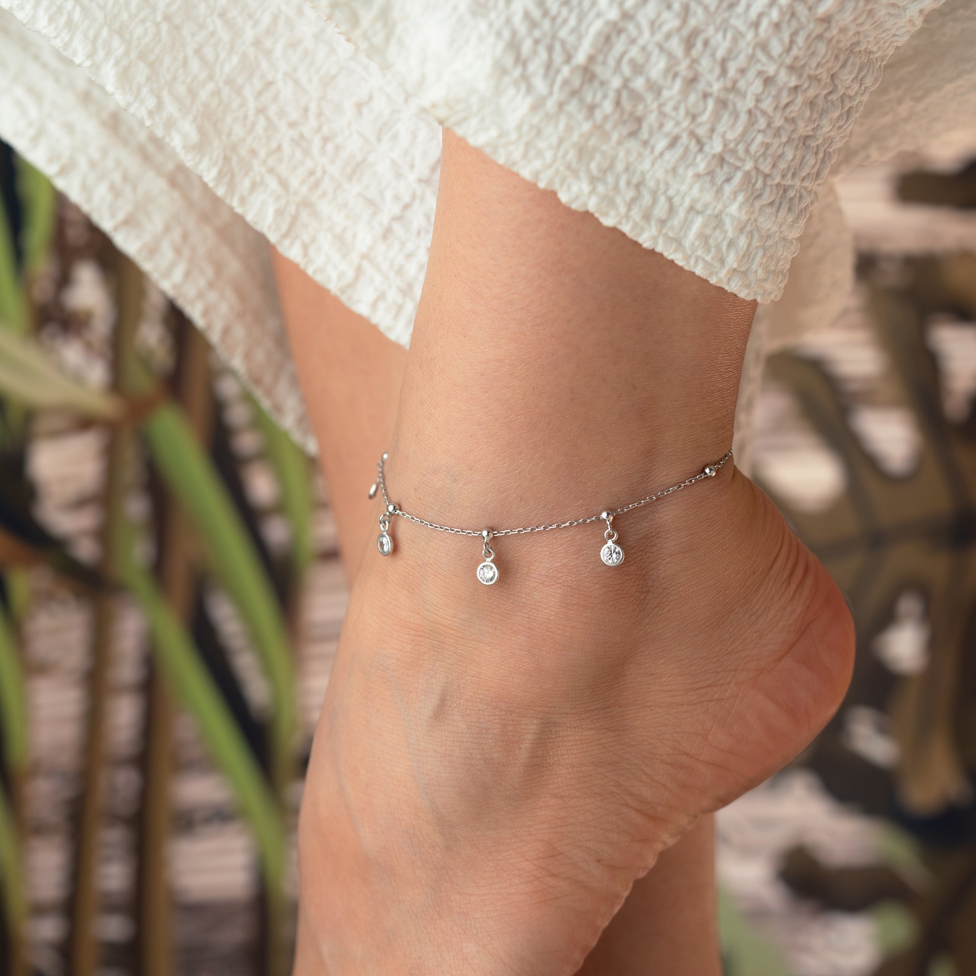 EDEN FUSSKETTE aus 925 Silber - Eleganter Halskette - AURIME