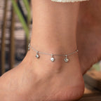 CORAL FUSSKETTE aus 925 Silber - Eleganter Halskette - AURIME