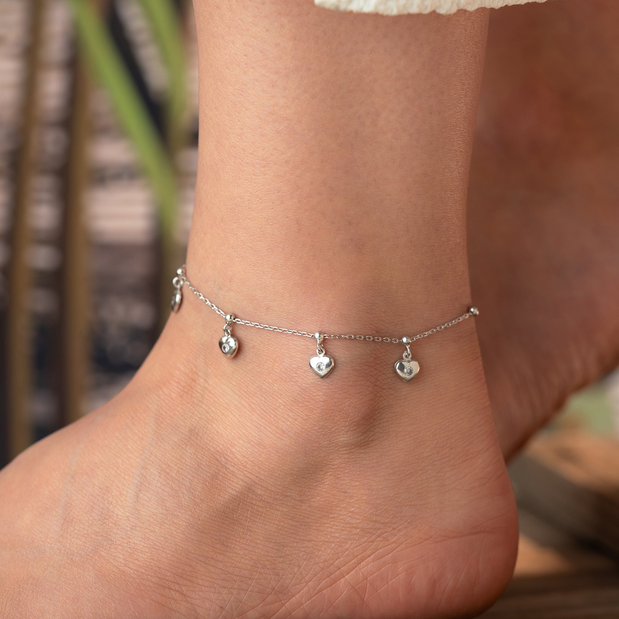 CORAL FUSSKETTE aus 925 Silber - Eleganter Halskette - AURIME