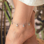 CORAL FUSSKETTE aus 925 Silber - Eleganter Halskette - AURIME