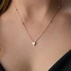 MINI HEART KETTE aus 925 Silber - Eleganter Halskette - AURIME