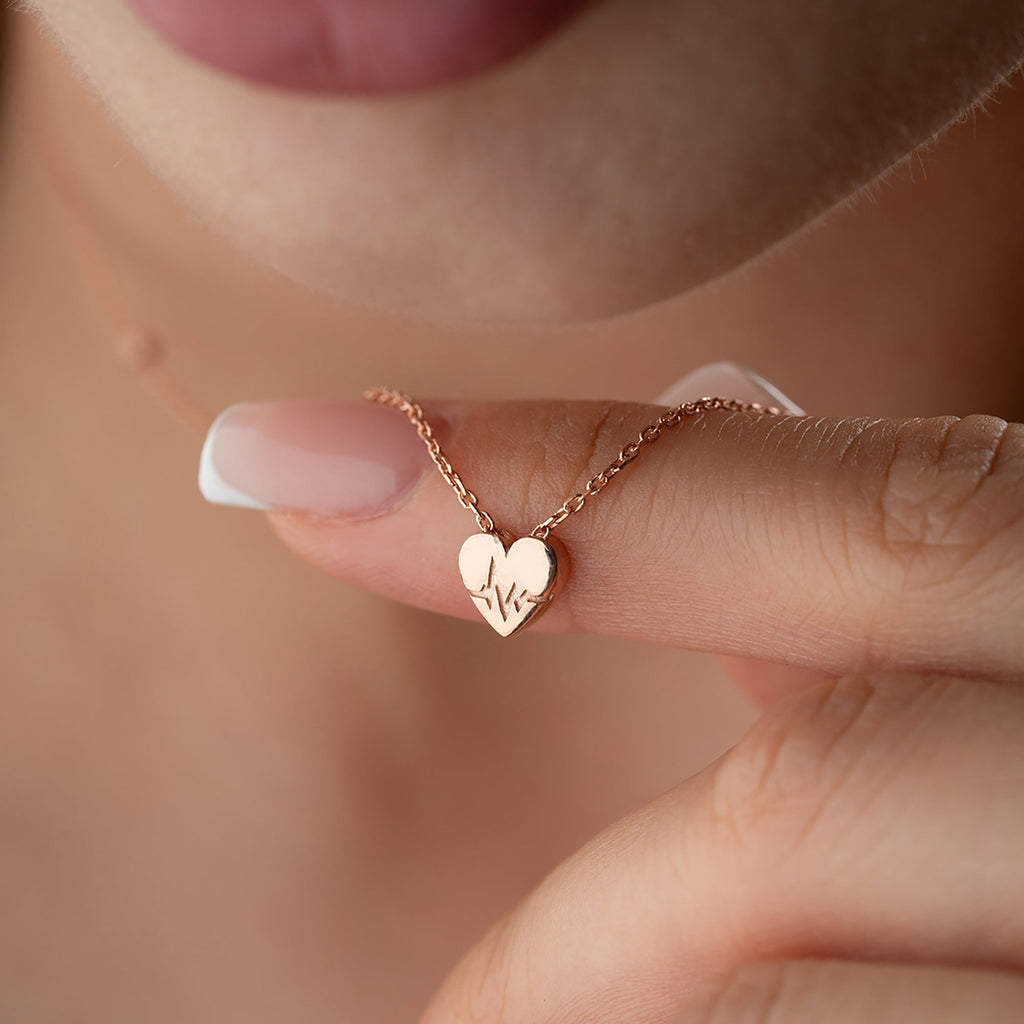 MINI HEART KETTE aus 925 Silber - Eleganter Halskette - AURIME