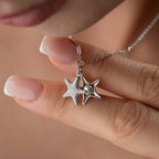 STERN PERAL KETTE aus 925 Silber - Eleganter Halskette - AURIME