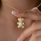 TEDDY HEART KETTE aus 925 Silber - Eleganter Halskette - AURIME