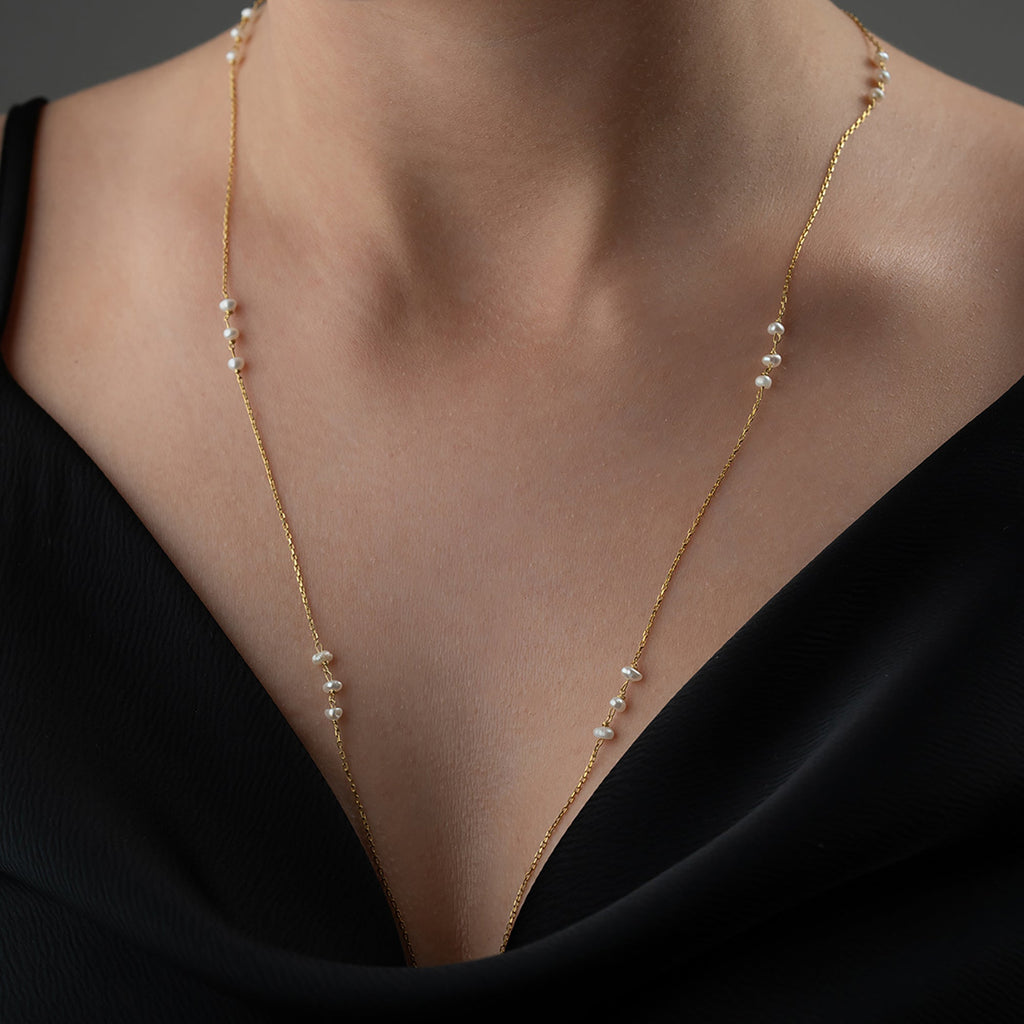 MOA PEARL KETTE aus 925 Silber - Eleganter Halskette - AURIME