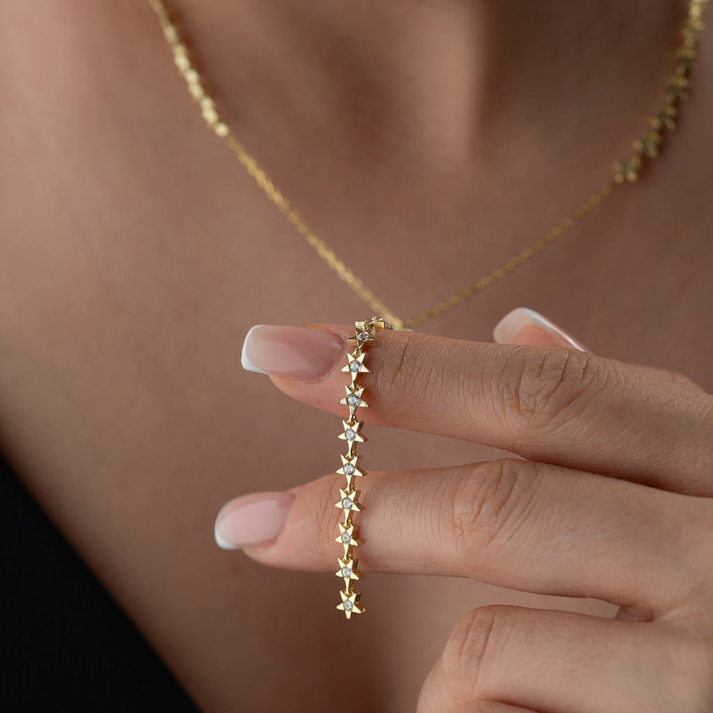 MOI STERN Y KETTE aus 925 Silber - Eleganter Halskette - AURIME